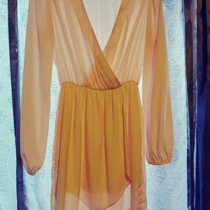 Caged Cream Long Blouse